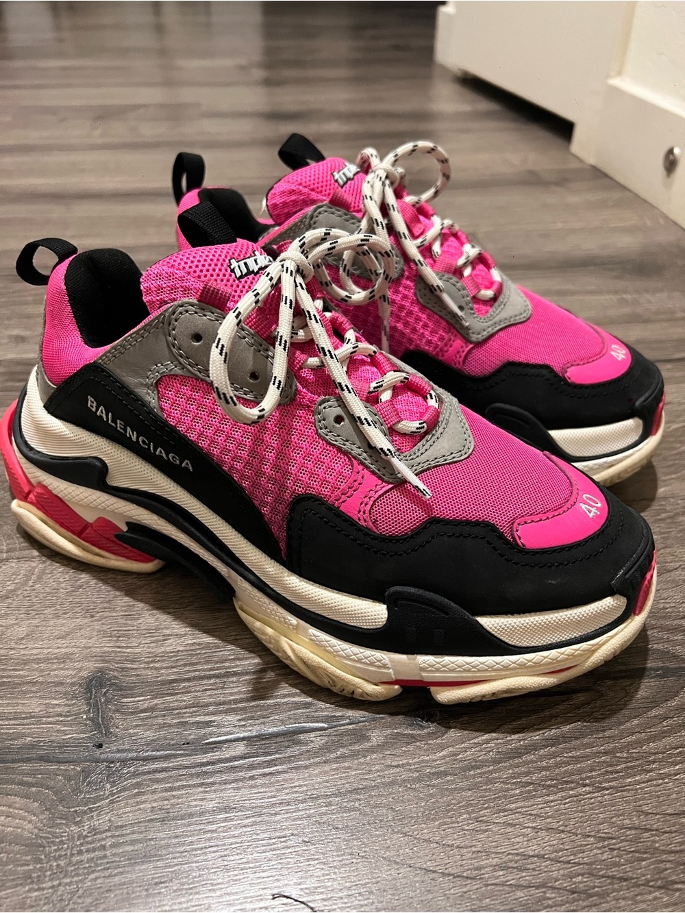 Balenciaga Triple S Neon Pink Sneakers